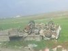 Suruç yolunda kaza! TIR şarampole devrildi