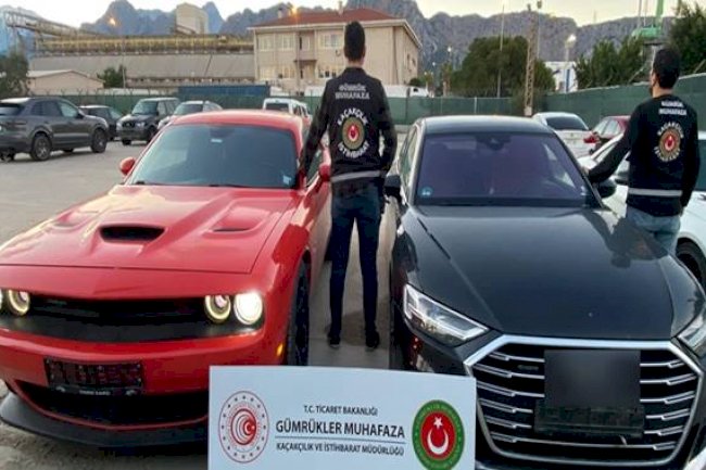 187 milyon liralık 15 kaçak lüks otomobil ele geçirildi