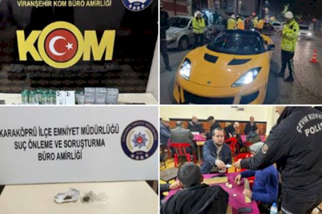Şanlıurfa İl Emniyet Müdürlüğü yılbaşı gecesi bilançosunu açıkladı