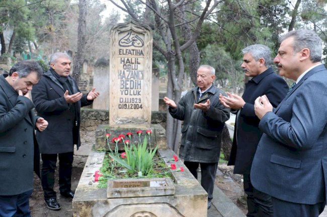 Kazancı Bedih kabri başında dualarla anıldı 