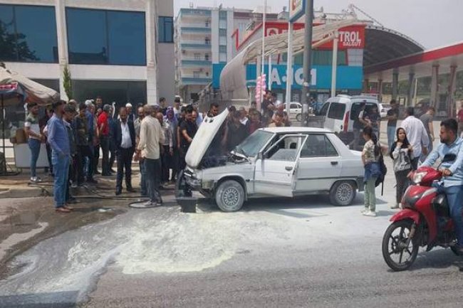 Şanlıurfa'da LPG'li araçta yangın!