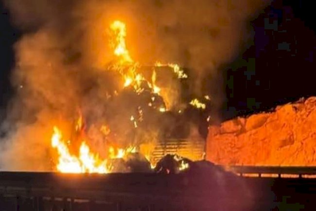 Viranşehir-Şanlıurfa Yolunda Tır Alev Topuna Döndü
