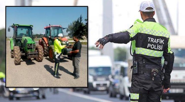 Urfa'da ilginç olay! Yarış yapan traktör sürücülerine ceza