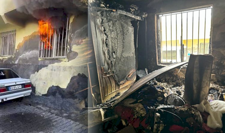 Urfa'da alevler içinde yanan ev kullanılmaz hala geldi