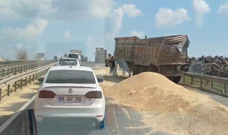 Urfa'da kontrolden çıkan tır kaza yaptı!