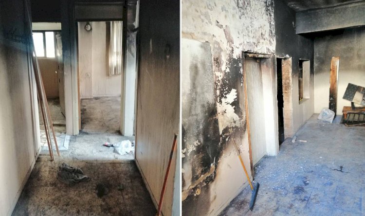 Urfa'da bir ev madde bağımlısı tarafından yakıldı