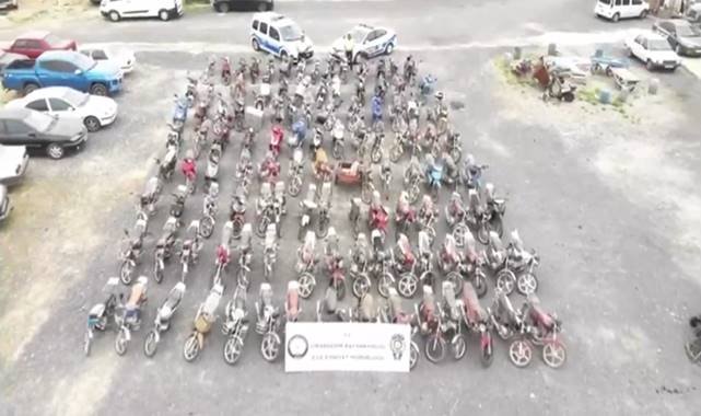 Viranşehir'de çalıntı motosikletler ele geçirildi!